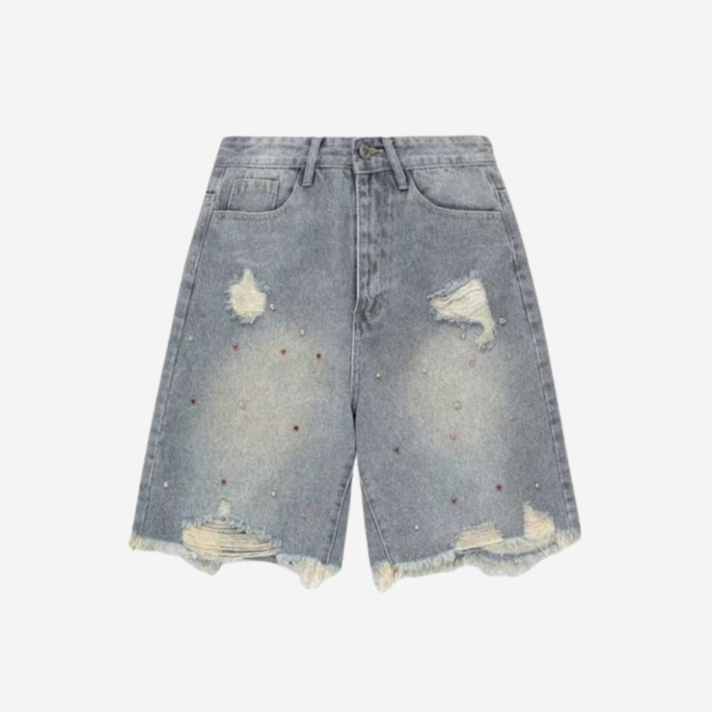 Dust wash denim jorts
