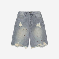 Dust wash denim jorts